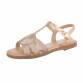 Damen Flache Sandalen - champagne