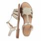 Damen Flache Sandalen - gold