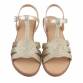 Damen Flache Sandalen - gold