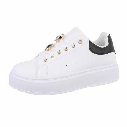 Damen Low-Sneakers - whiteblack - 12 Paar