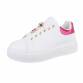 Damen Low-Sneakers - whitefuchsia