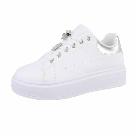 Damen Low-Sneakers - whitesilver