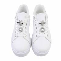 Damen Low-Sneakers - whitesilver