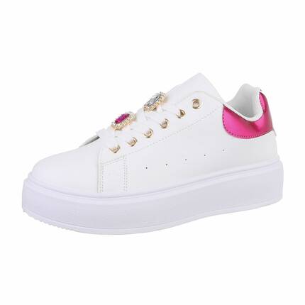 Damen Low-Sneakers - whitefuchsia Gr. 36