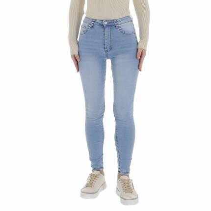 Damen High Waist Jeans von Laulia Gr. L/40 - L.blue