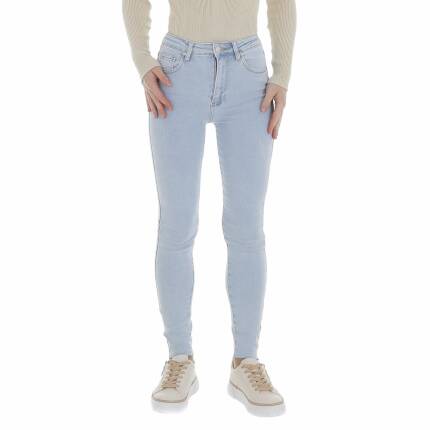 Damen High Waist Jeans von Laulia Gr. L/40 - L.blue