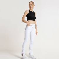 Damen High Waist Jeans von Laulia - white