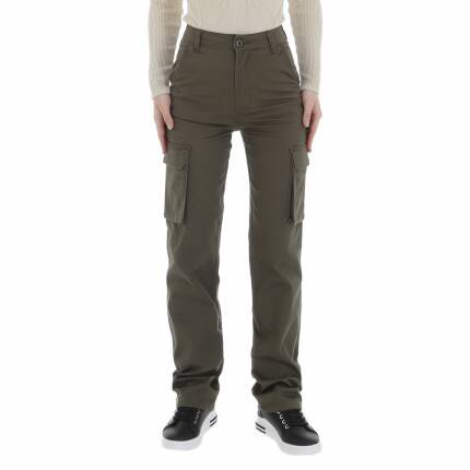 Damen Stoffhose von Laulia Gr. XS/34 - khaki