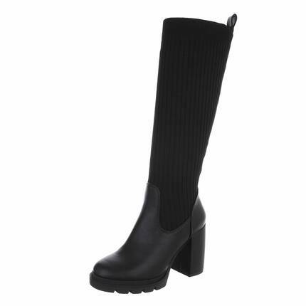 Damen High-Heel Stiefel - black Gr. 38