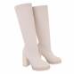 Damen High-Heel Stiefel - beige