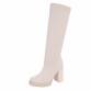 Damen High-Heel Stiefel - beige Gr. 36