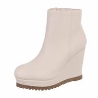 Damen Keilstiefeletten - beige