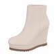 Damen Keilstiefeletten - beige Gr. 38