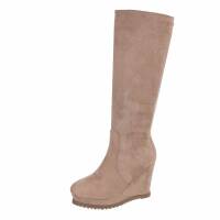 Damen High-Heel Stiefel - khaki