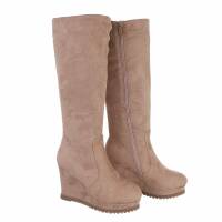 Damen High-Heel Stiefel - khaki