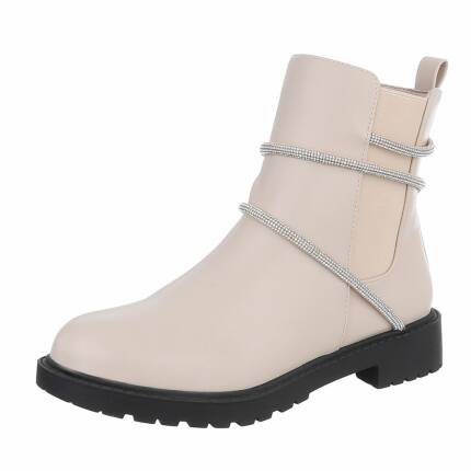 Damen Klassische Stiefeletten - beige Gr. 41