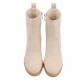 Damen High-Heel Stiefeletten - beige