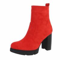 Damen High-Heel Stiefeletten - red