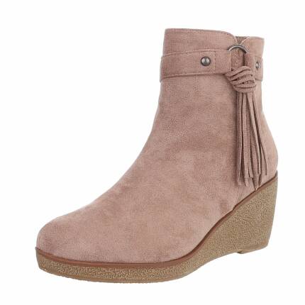 Damen Keilstiefeletten - khaki Gr. 36