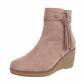 Damen Keilstiefeletten - khaki Gr. 38