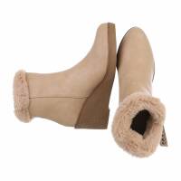 Damen Keilstiefeletten - beige