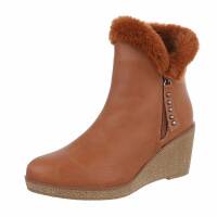 Damen Keilstiefeletten - camel