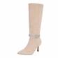 Damen High-Heel Stiefel - beige