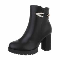 Damen High-Heel Stiefeletten - black