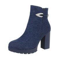 Damen High-Heel Stiefeletten - blue