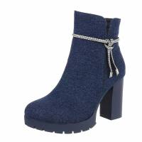 Damen High-Heel Stiefeletten - blue