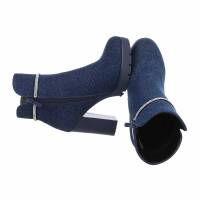 Damen High-Heel Stiefeletten - blue