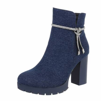 Damen High-Heel Stiefeletten - blue Gr. 40