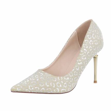 Damen High-Heel Pumps - gold Gr. 37