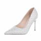 Damen High-Heel Pumps - silver - 12 Paar