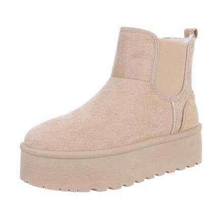 Damen Winterstiefeletten - beige Gr. 37