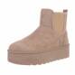 Damen Winterstiefeletten - khaki Gr. 37