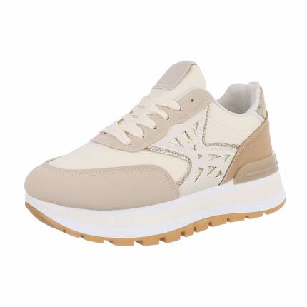 Damen Low-Sneakers - beige