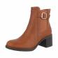 Damen High-Heel Stiefeletten - camel