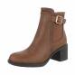 Damen High-Heel Stiefeletten - khaki Gr. 36