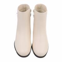 Damen High-Heel Stiefeletten - beige