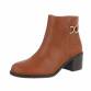 Damen High-Heel Stiefeletten - camel Gr. 37