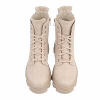 Damen Schnürstiefeletten - beige