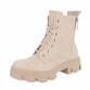 Damen Schnürstiefeletten - beige