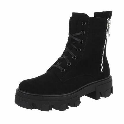 Damen Schnrstiefeletten - black Gr. 36