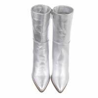 Damen High-Heel Stiefeletten - silver