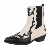 Damen Western- & Bikerboots - blackbeige