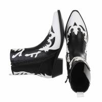 Damen Western- & Bikerboots - whiteblack