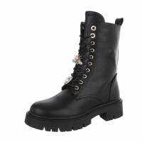 Damen Schnürstiefeletten - blackpu