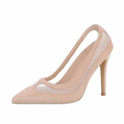 Damen High-Heel Pumps - beige Gr. 36