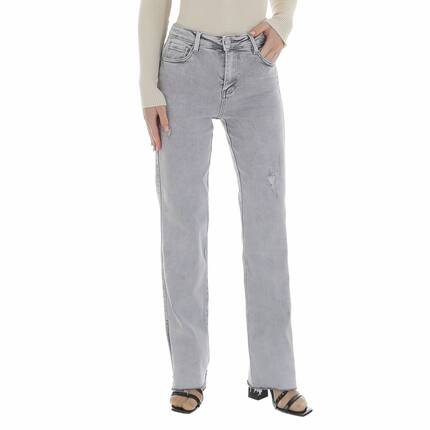 Damen High Waist Jeans von Laulia - L.grey